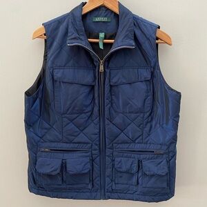 Lauren Ralph Lauren Blue Quilted Vest XL